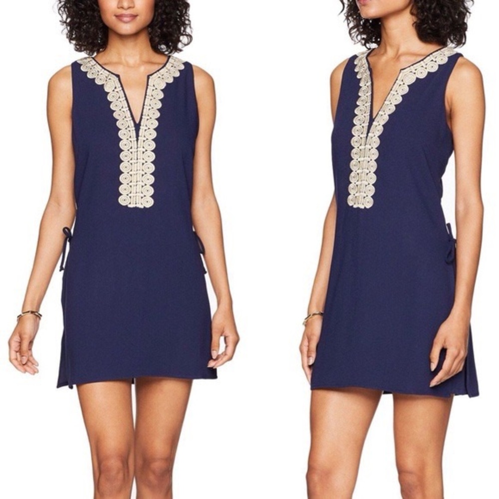 NWT Lilly Pulitzer Donna Navy Fold Romper
